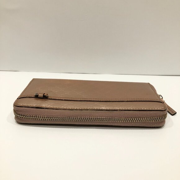 Gucci Beige Micro Guccissima Zip Around Long Wallet Sku#84596 (Gently used) - Picture 5 of 14